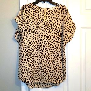 Pink Rose pullover Cheetah print